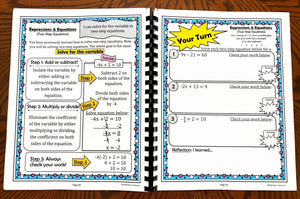 7th Grade Math Workbook (Physical Product)