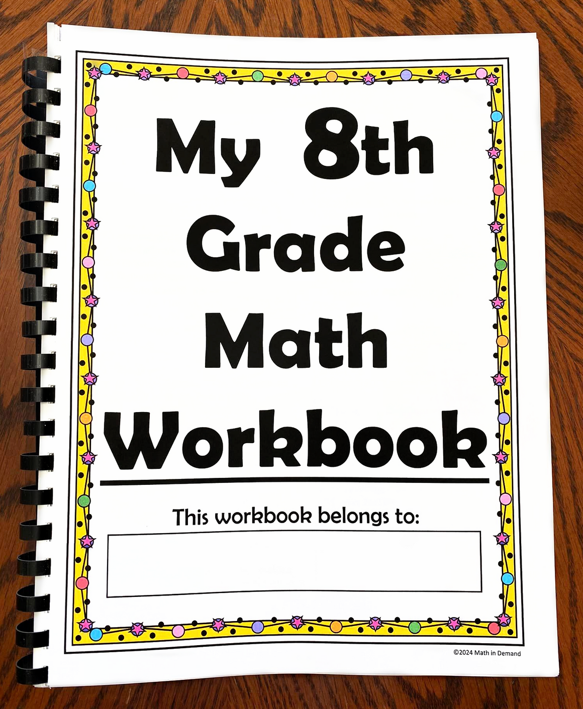 8th Grade Math Workbook (Physical Product)