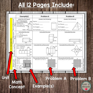6th Grade Math End of Year Review OR 7th Grade Beginning of Year Review (Editable)