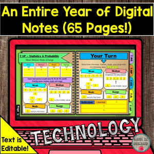 7th Grade Math Digital Notebook