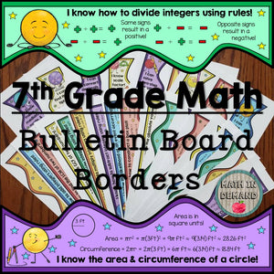 7th Grade Math Bulletin Board Borders