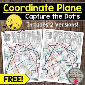 Coordinate Plane Activity (Capture the Dot's) FREE