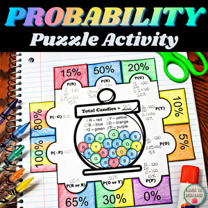 Probability Puzzle Activity Great for Math Interactive Notebooks
