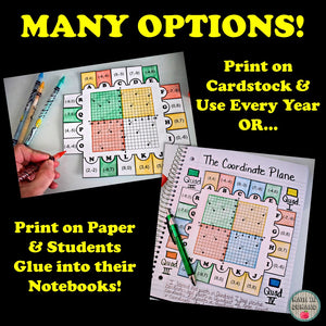 The Coordinate Plane Puzzle Activity Math Interactive Notebooks PAPER & DIGITAL