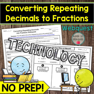 Converting Repeating Decimals into Fractions Webquest