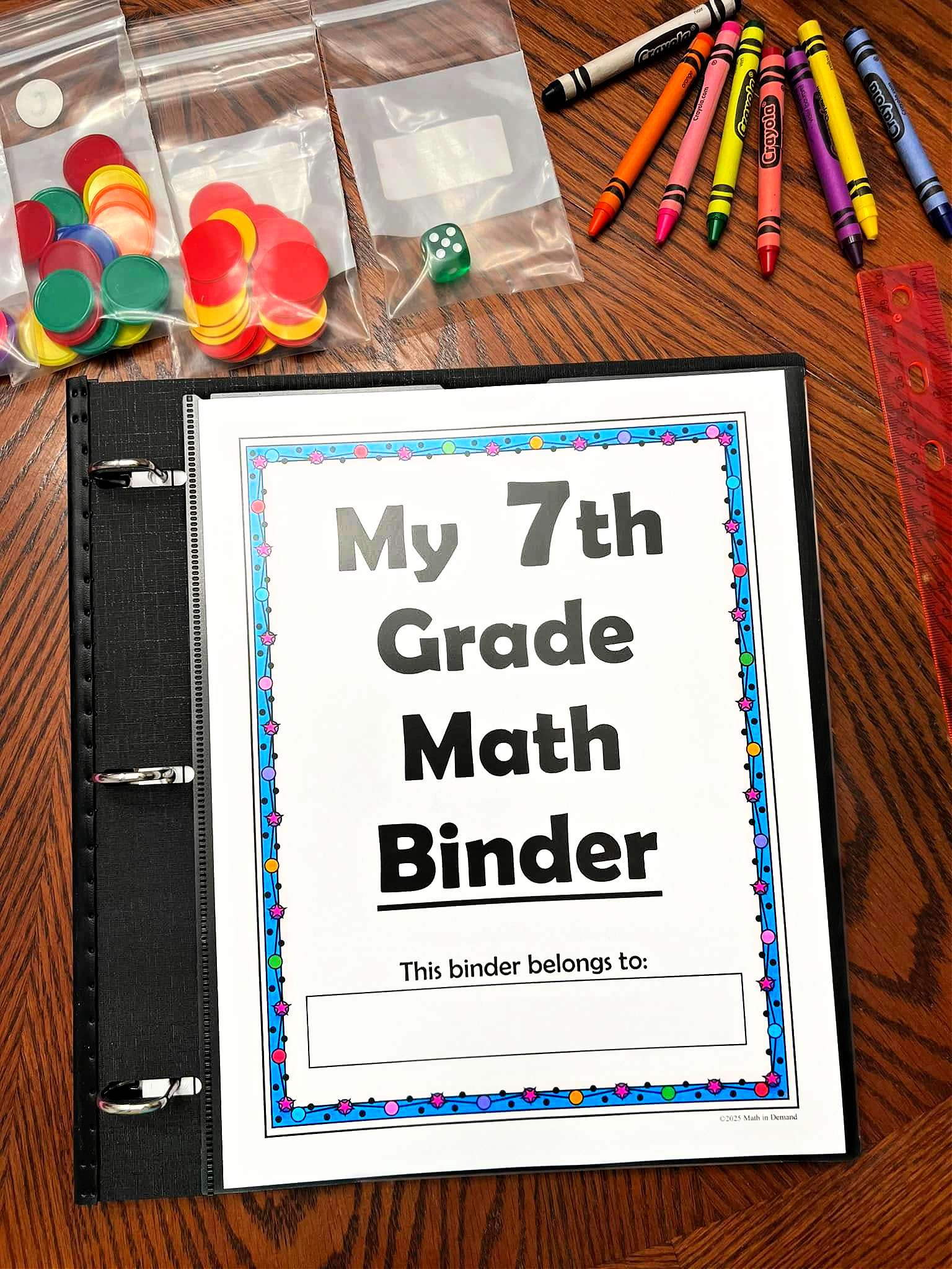 Math Sign For Binder 7th Grade Math Binder Activities - Math in Demand