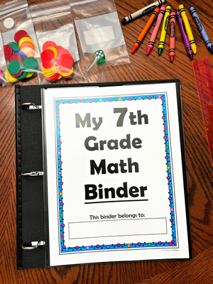 7th Grade Math Binder Activities