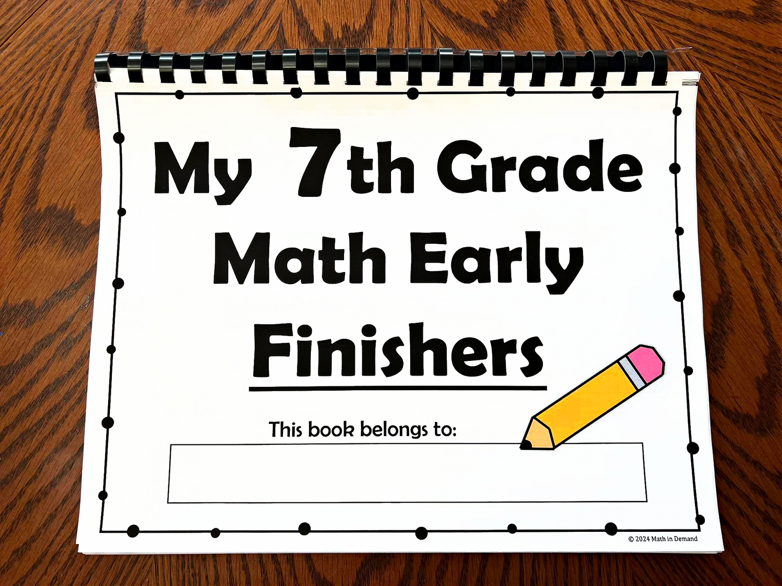 7th Grade Math Early Finishers - Math in Demand