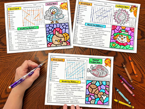 Fall Early Finishers Thanksgiving Word Searches Maze Would You Rather Activities