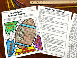 Would You Rather Football Trophy Plotting Points in the Coordinate Plane