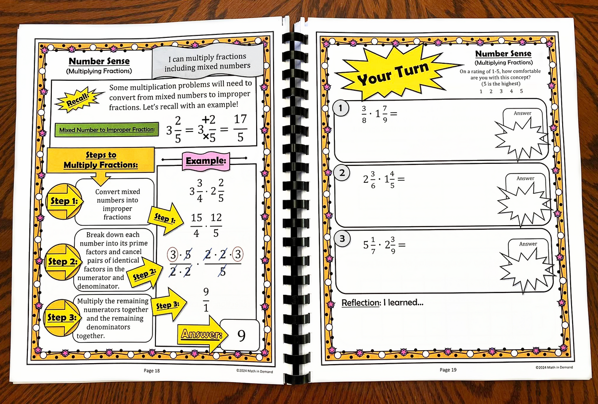 6th Grade Math Workbook (Physical Product) - Math in Demand