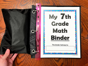 7th Grade Math Binder (Physical Product)