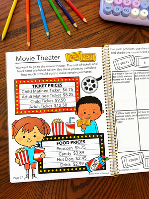 Real World Math Problems for 4th to 8th Grade (Physical Copy)