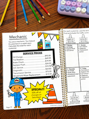 Real World Math Problems for 4th to 8th Grade (Physical Copy)