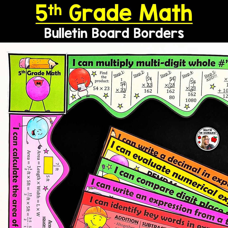5th Grade Math Bulletin Board Borders