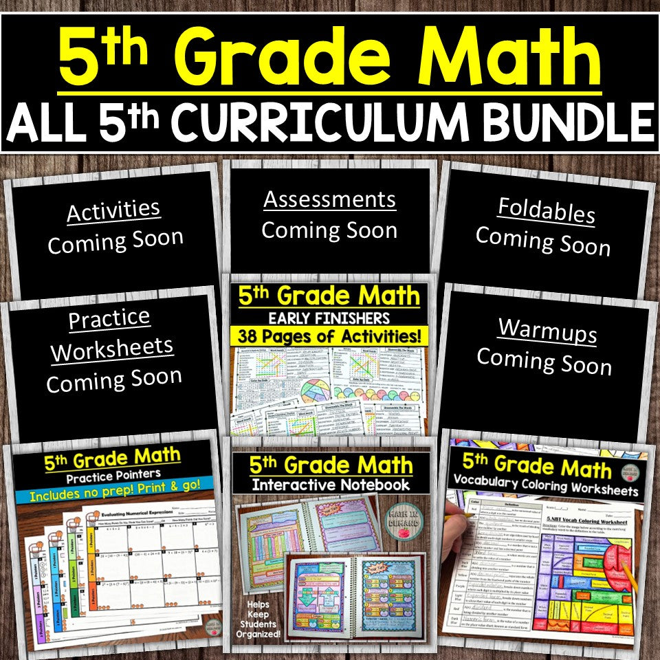 5th Grade Math Curriculum Bundle PRE-ORDER