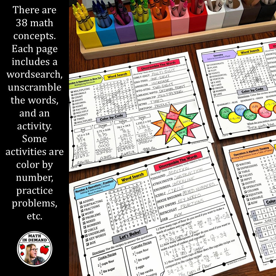 Class Math Copies 5th Grade Math Early Finishers (Physical Copy) - Math in Demand