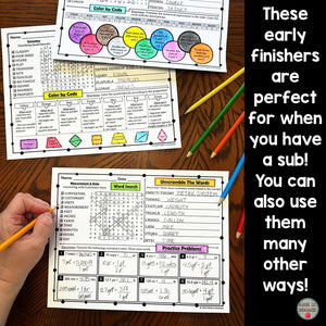 5th Grade Math Early Finishers