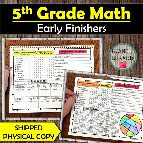 5th Grade Math Early Finishers (Physical Copy) - Math in Demand