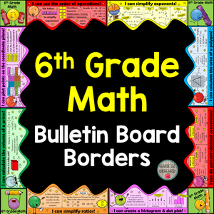 6th Grade Math Bulletin Board Borders