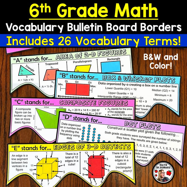 Classroom Decor (Banners / Bulletin Board) - Math in Demand