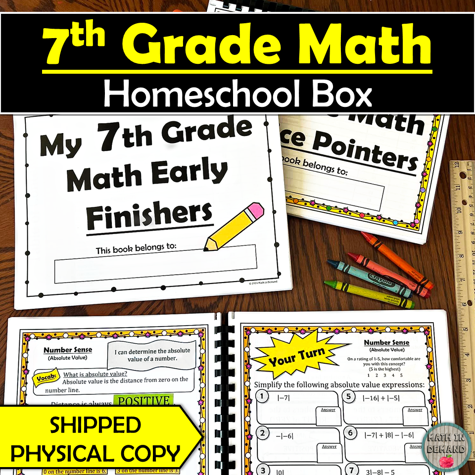 7th Grade Math Homeschool Box