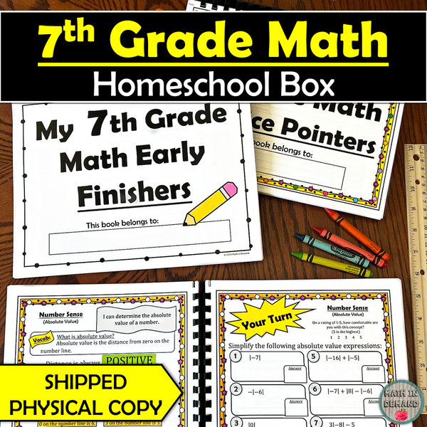 Boxed Math Page 7th Grade Math Homeschool Box - Math in Demand