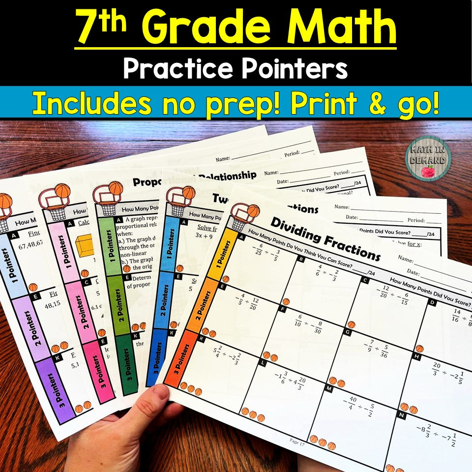 7th Grade Math Practice Pointers - Math in Demand