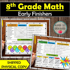 8th Grade Math Early Finishers (Physical Copy)