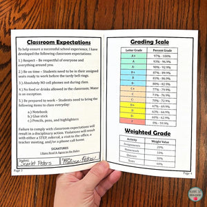 Back to School Syllabus Booklet Editable