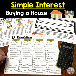 Simple Interest Buying a House Activity