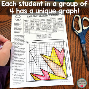 Group Mystery Graph Activity for Fall (Leaf)