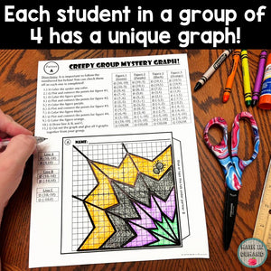 Halloween Mystery Graph Group Activity Spider