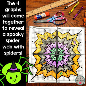 Group Mystery Graph Activity for Halloween (Spider)