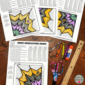 Halloween Mystery Graph Group Activity Spider