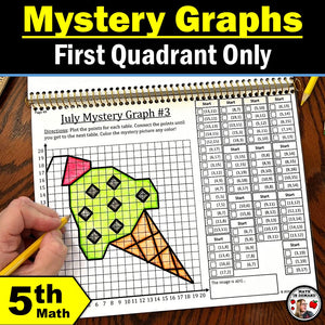 Math Mystery Graphs Book First Quadrant Only (Physical Copy)