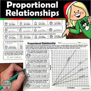 Proportional Relationships Christmas Cookie Bakery