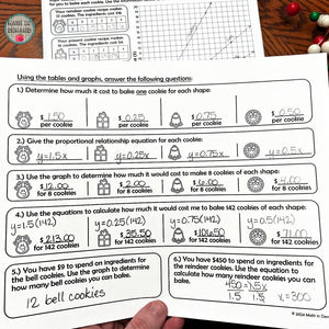 Proportional Relationships Christmas Cookie Bakery