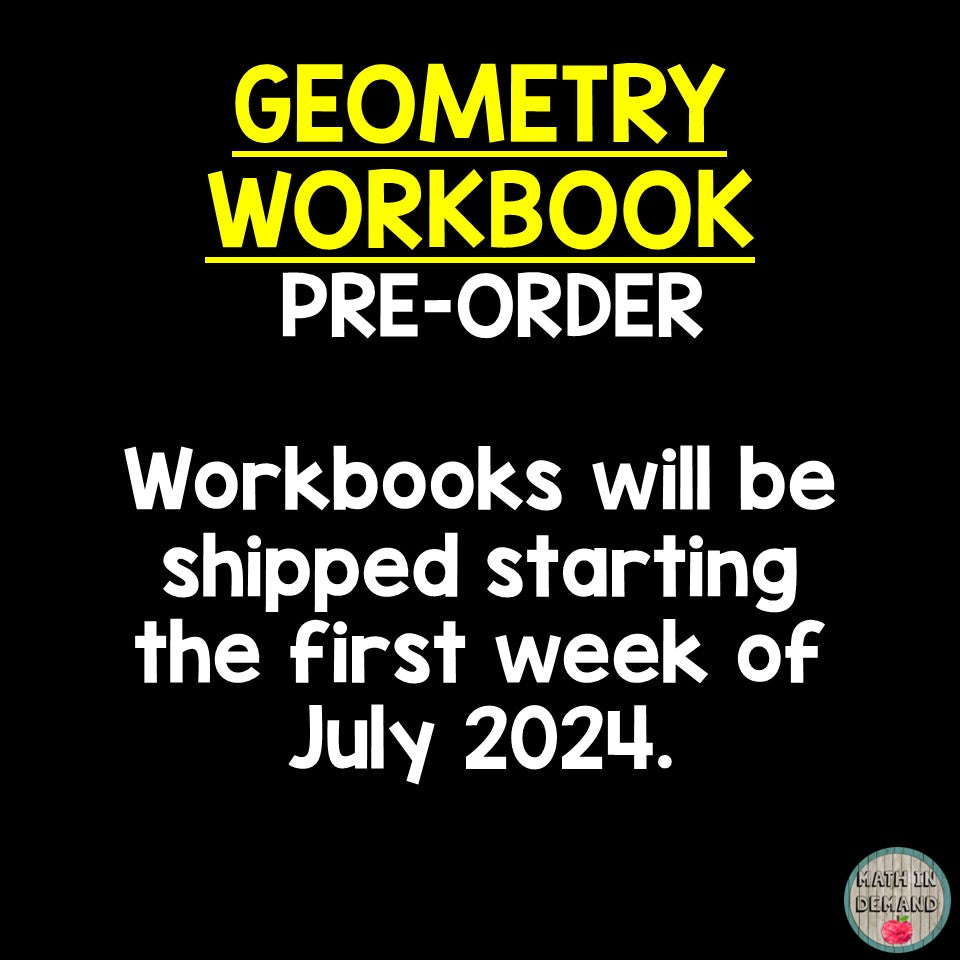 Geometry Workbook Pre-Order (Physical Copy)