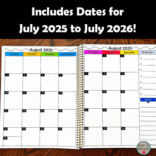 Homeschool Planner and Calendar (Physical Copy) - Math in Demand