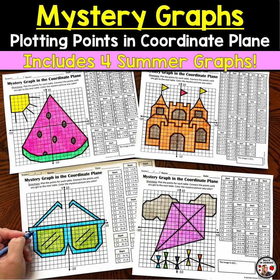 Summer Mystery Graphs (Plotting Points in the Coordinate Plane)