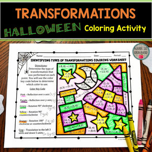 Halloween Transformations Coloring Worksheet