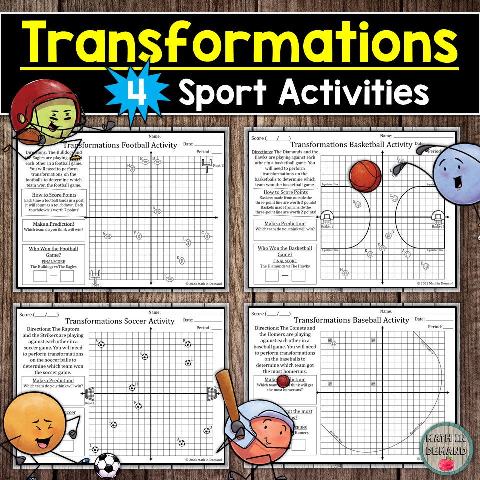 Transformations Math Worksheet