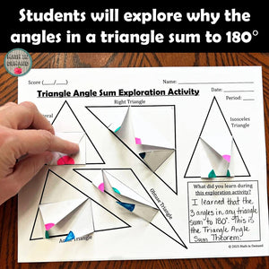 Triangle Angle Sum Theorem Exploration Activity