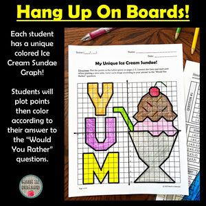 Would You Rather Ice Cream Sundae Plotting Points Mystery Graph