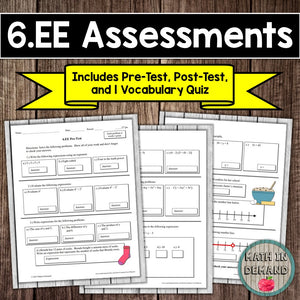 6th Grade Math Assessments (EDITABLE)
