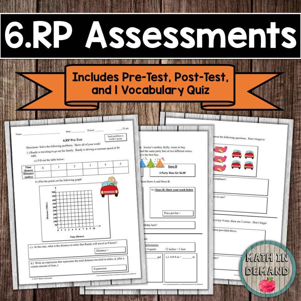 6.RP Assessment (Ratios, Rate, & Percentages)