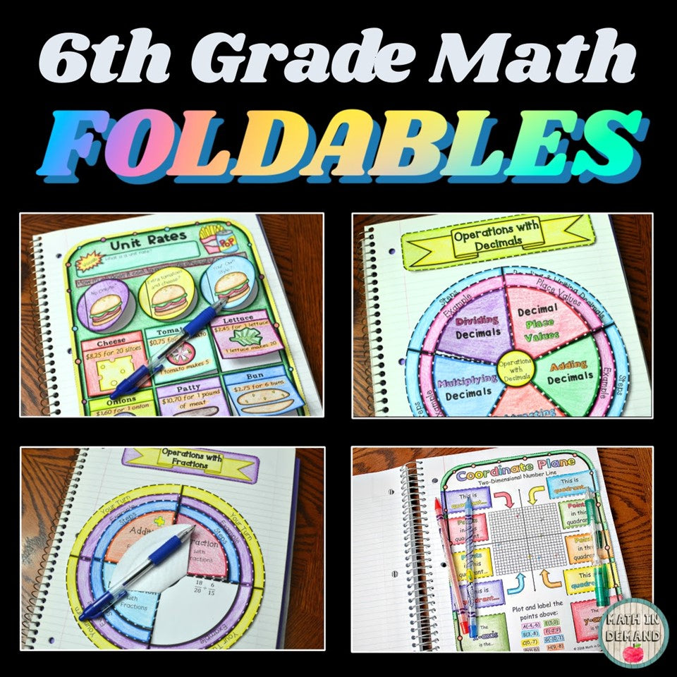 6th Grade Math Entire Curriculum Math in Demand