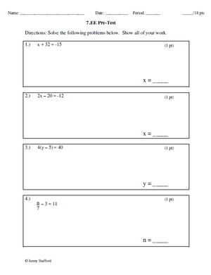 7.EE Assessment (Expressions and Equations)