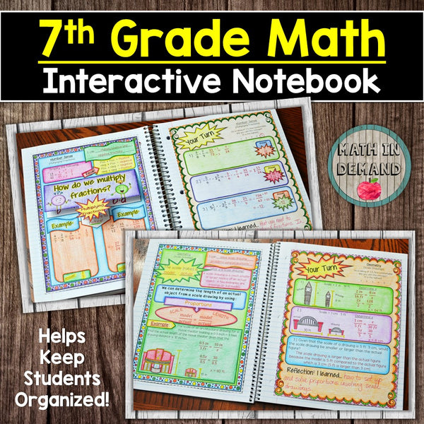 6th, 7th, and 8th Grade Math Interactive Notebook Bundle - Math in Demand